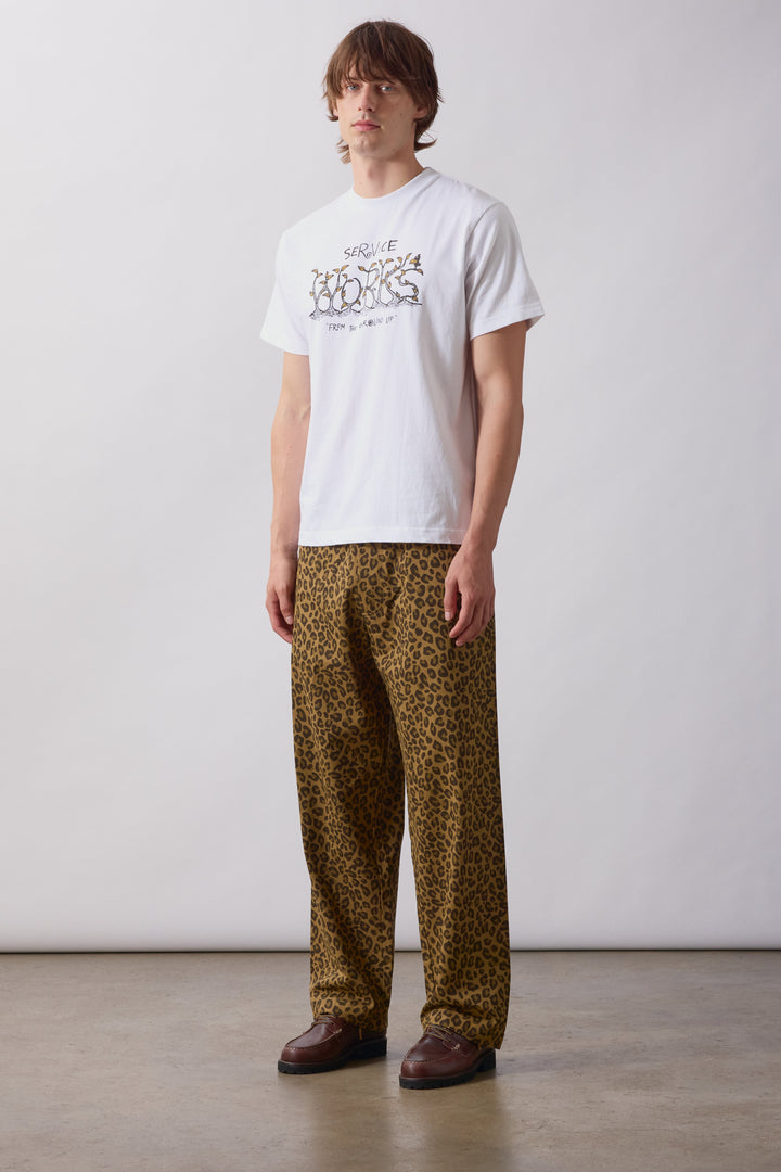 Service Works -  Patterned Easy Chef Pants - Brown Leopard