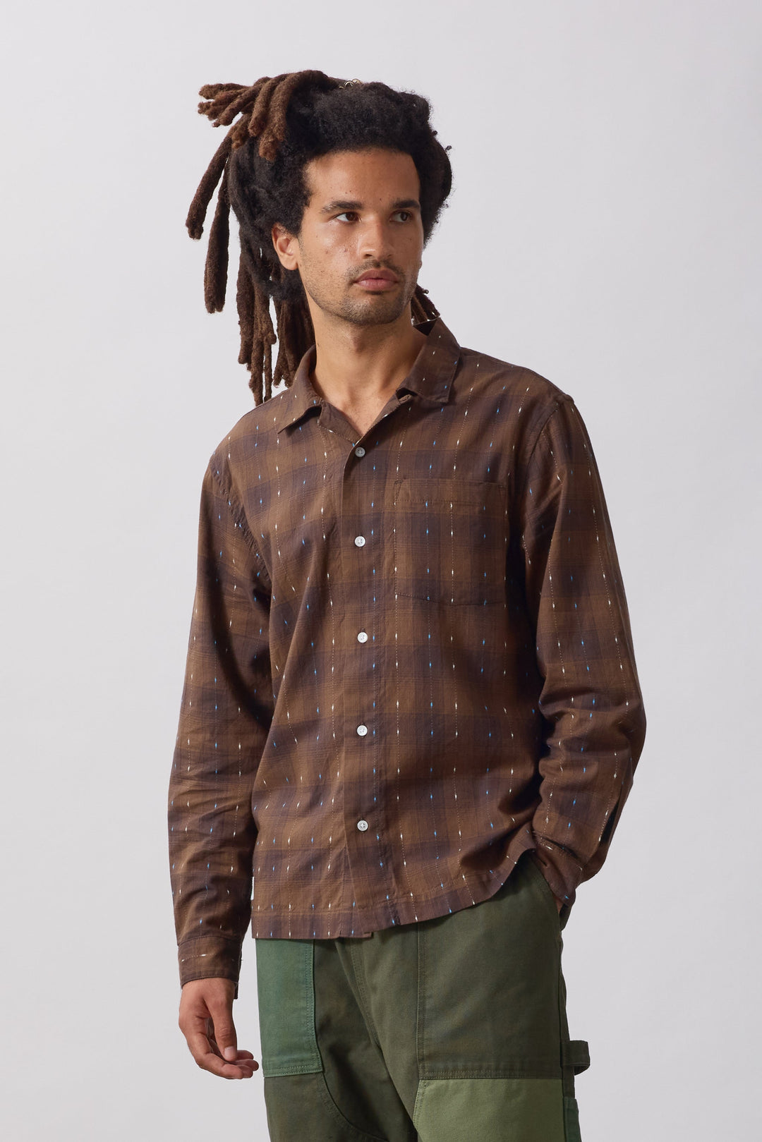 Service Works -  Drag Stitch Resort Shirt - Brown