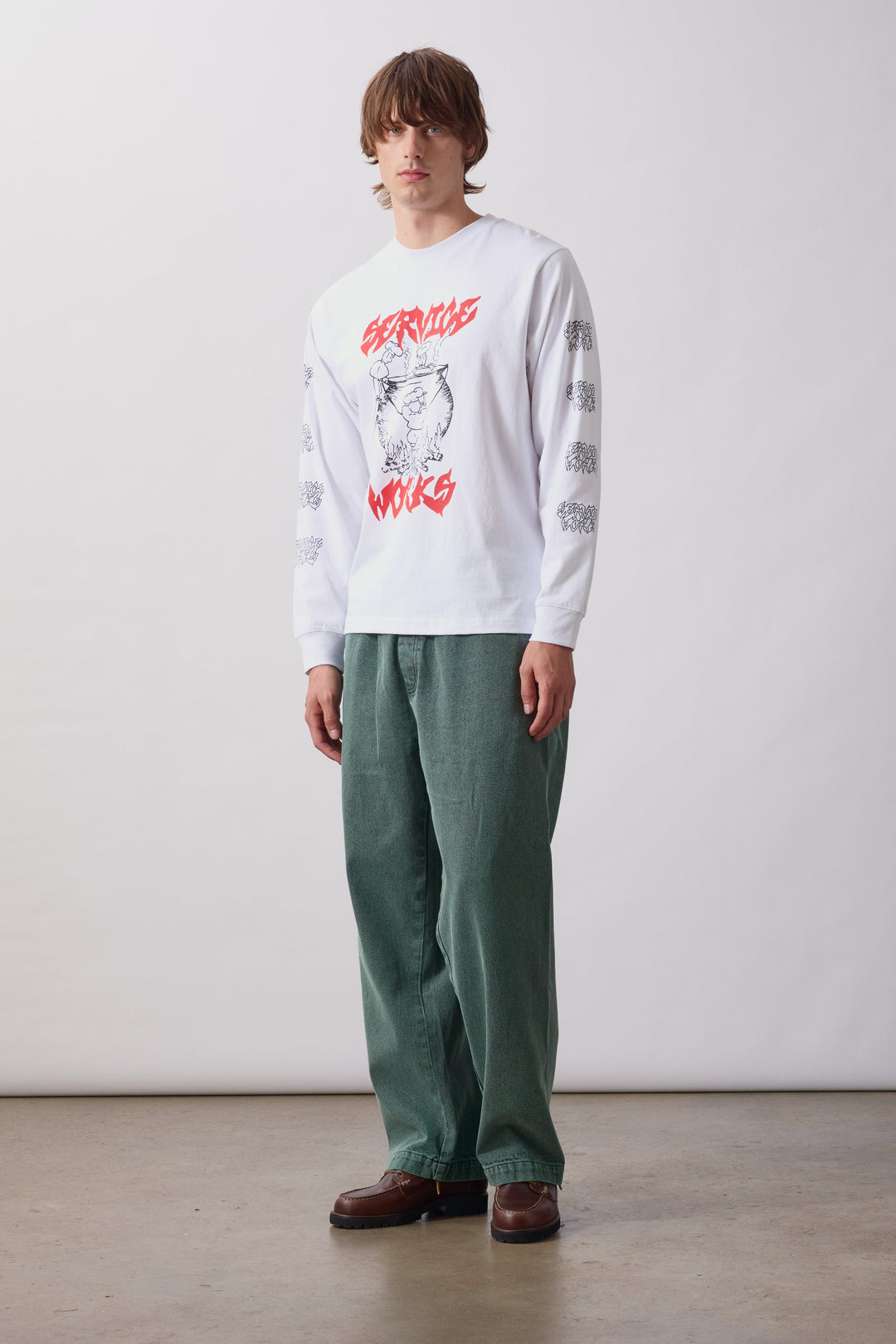 Service Works -  Boiling Point Long Sleeve Tee - White
