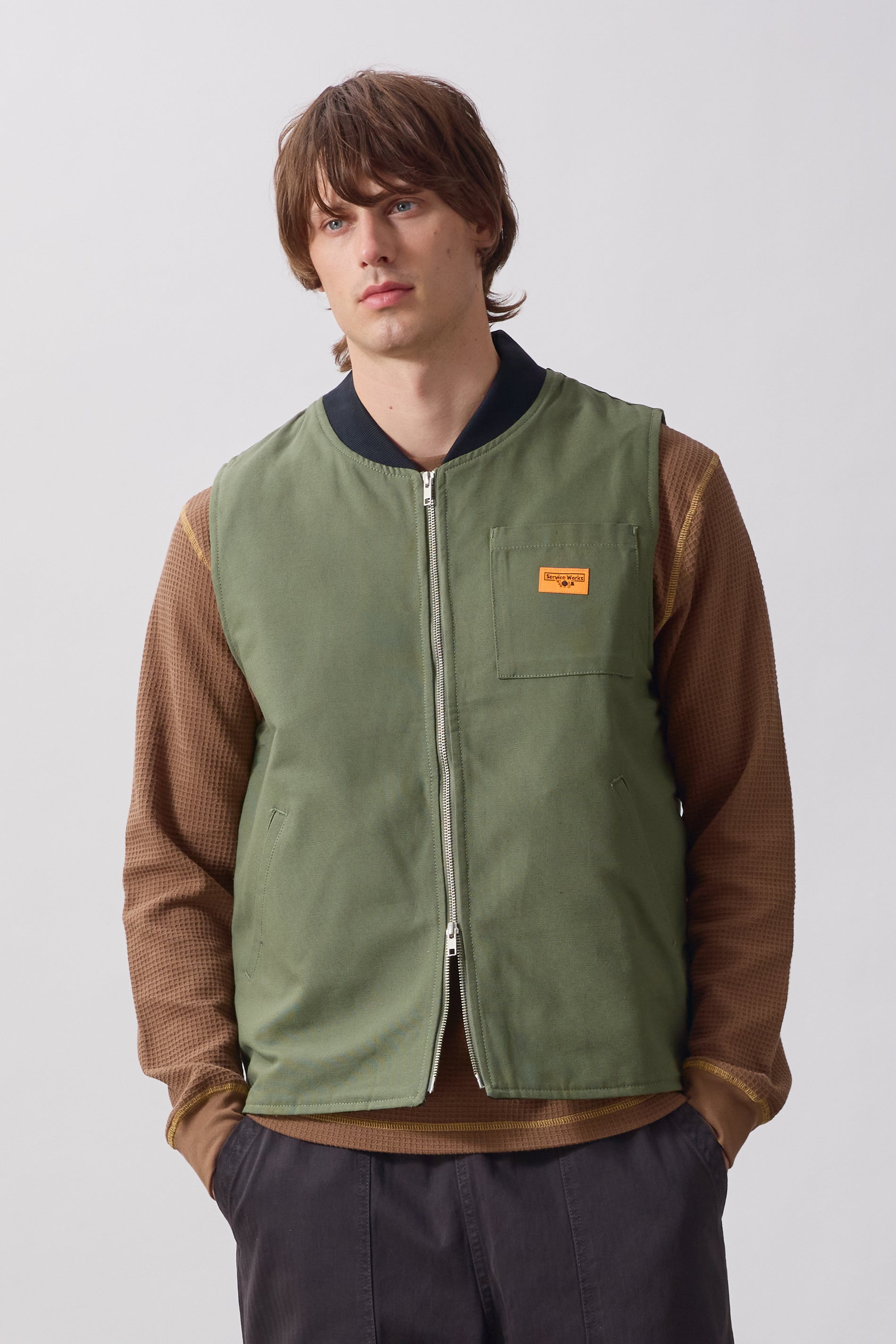 Service Works - Padded Work Vest Jacket - Olive – Blacksmith Store