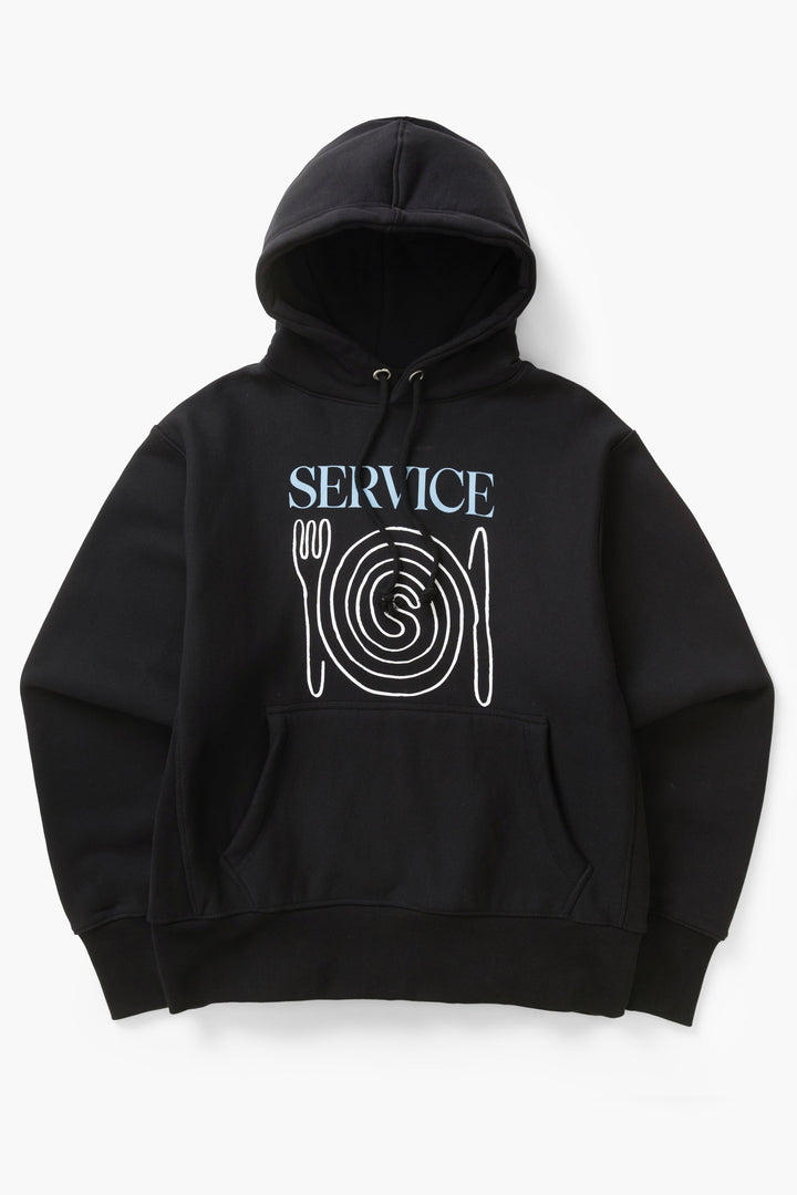Service Works -  Spiral Hoodie - Black