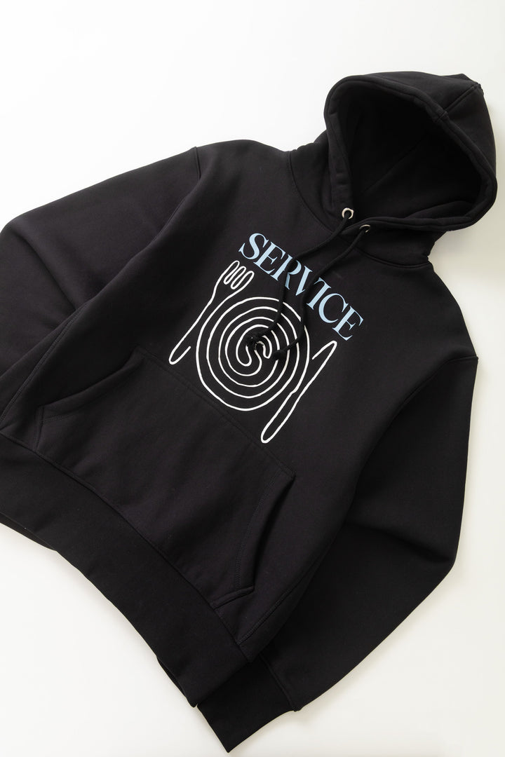 Service Works -  Spiral Hoodie - Black