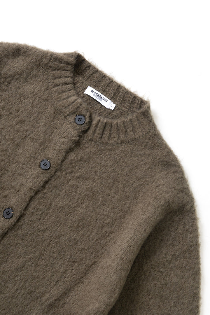 Blacksmith - Stand Collar Cardigan - Olive