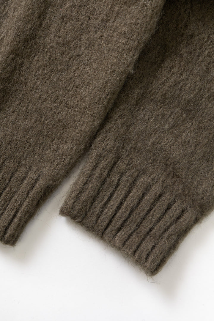 Blacksmith - Stand Collar Cardigan - Olive