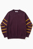 Blacksmith - Banded Sleeve Sweater - Maroon