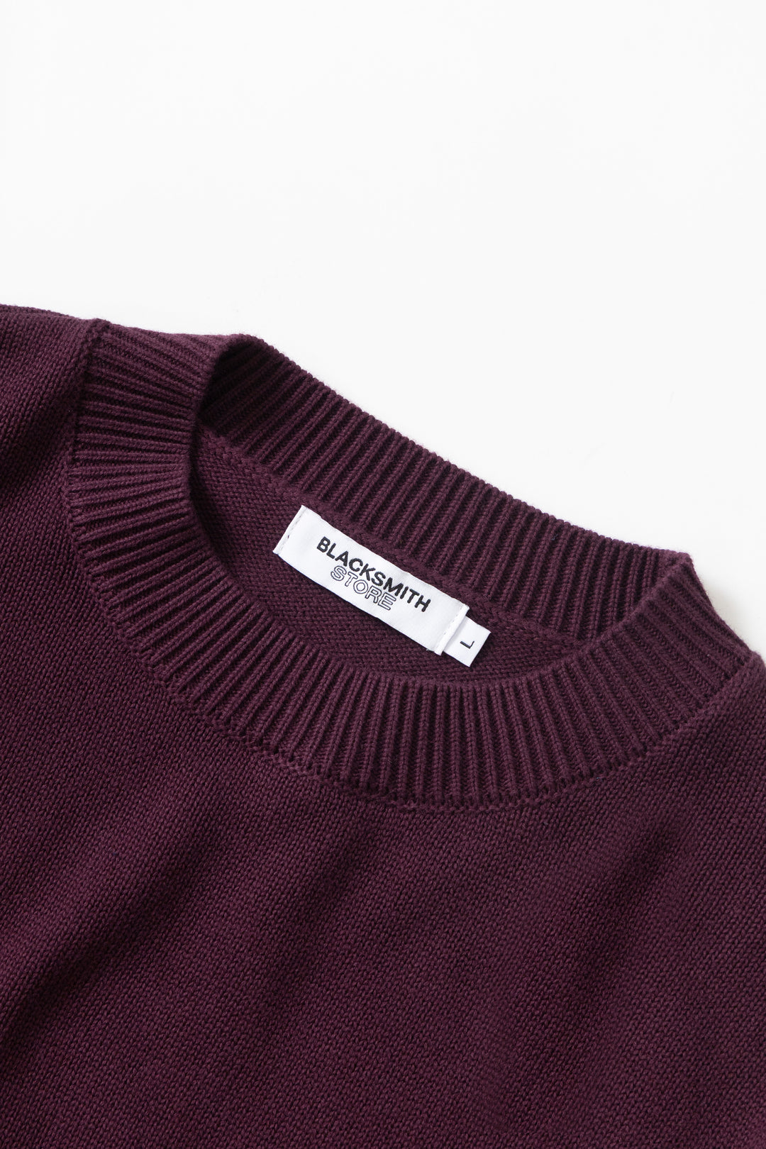 Blacksmith - Banded Sleeve Sweater - Maroon
