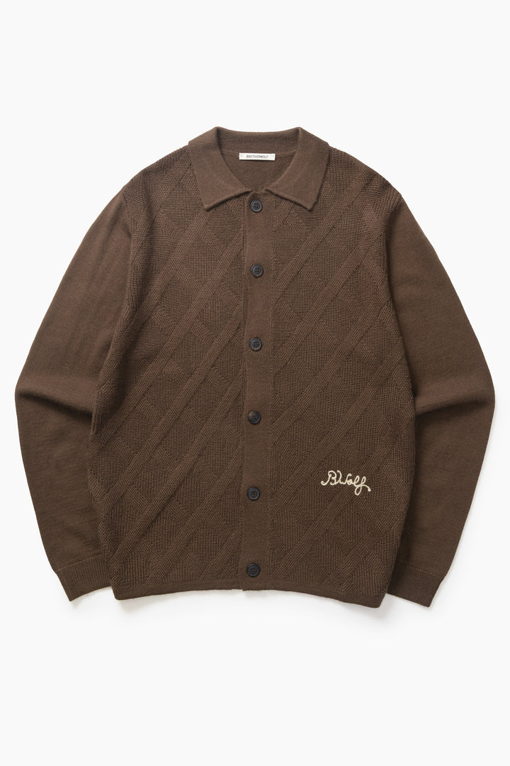 Brotherwolf - Plaid Knit - Brown