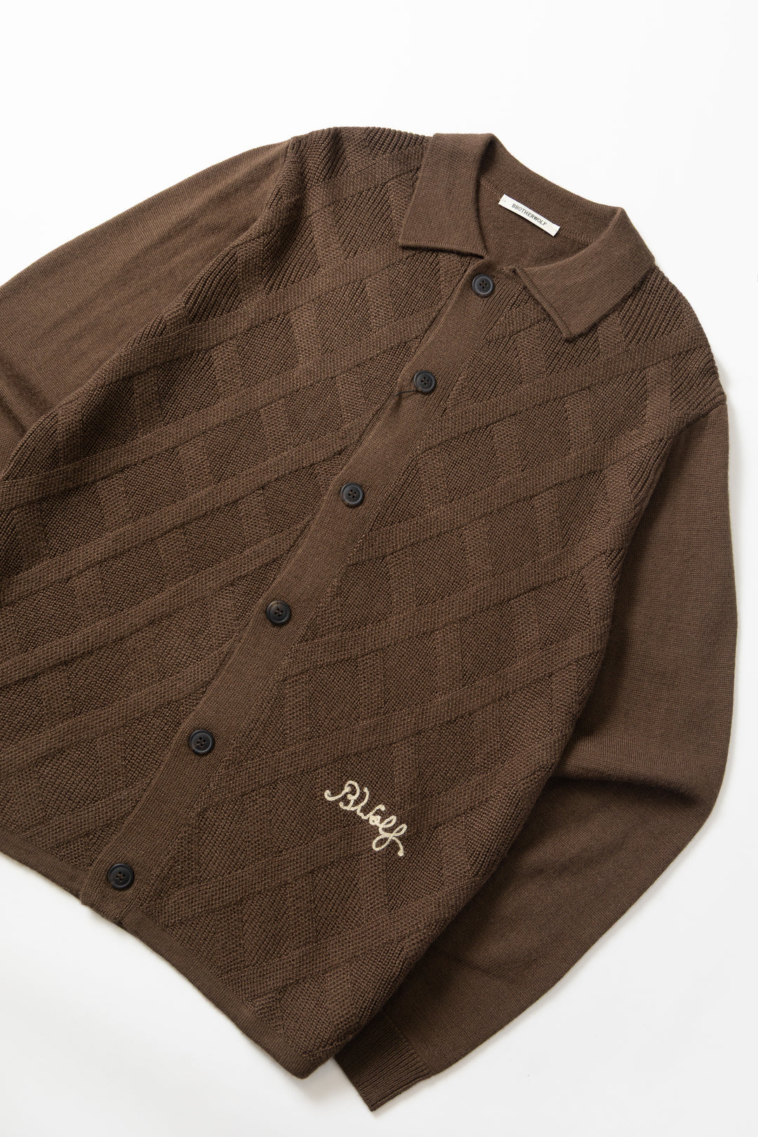 Brotherwolf - Plaid Knit - Brown