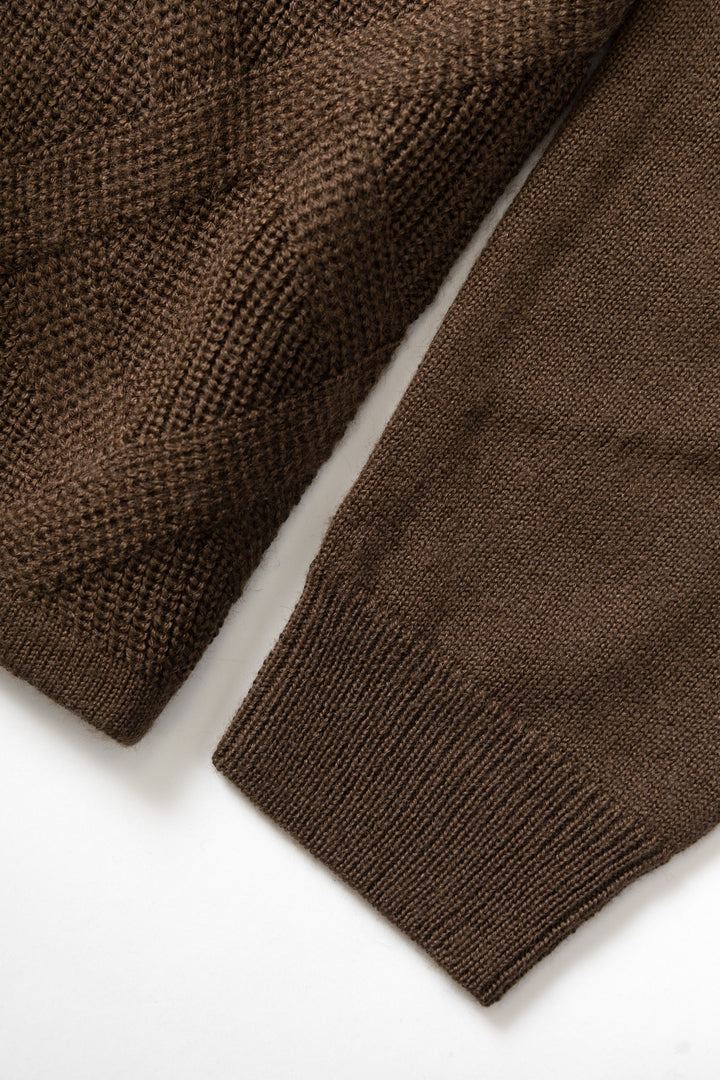 Brotherwolf - Plaid Knit - Brown