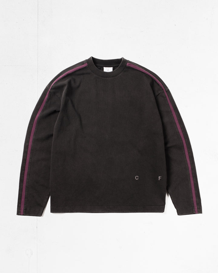 Candice - Racer Long Sleeve Tee - Black