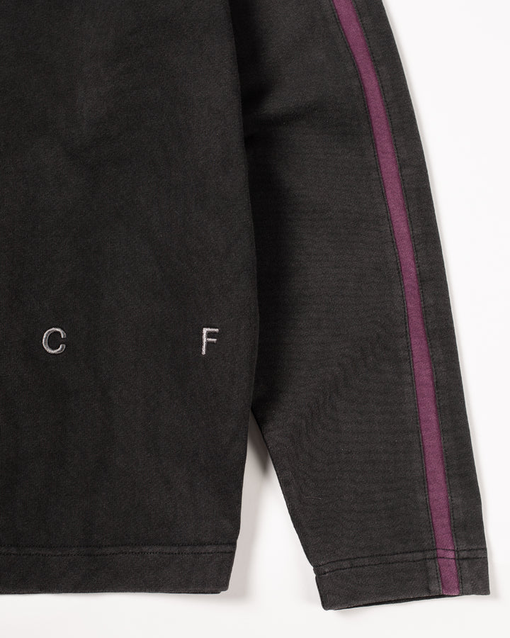 Candice - Racer Long Sleeve Tee - Black