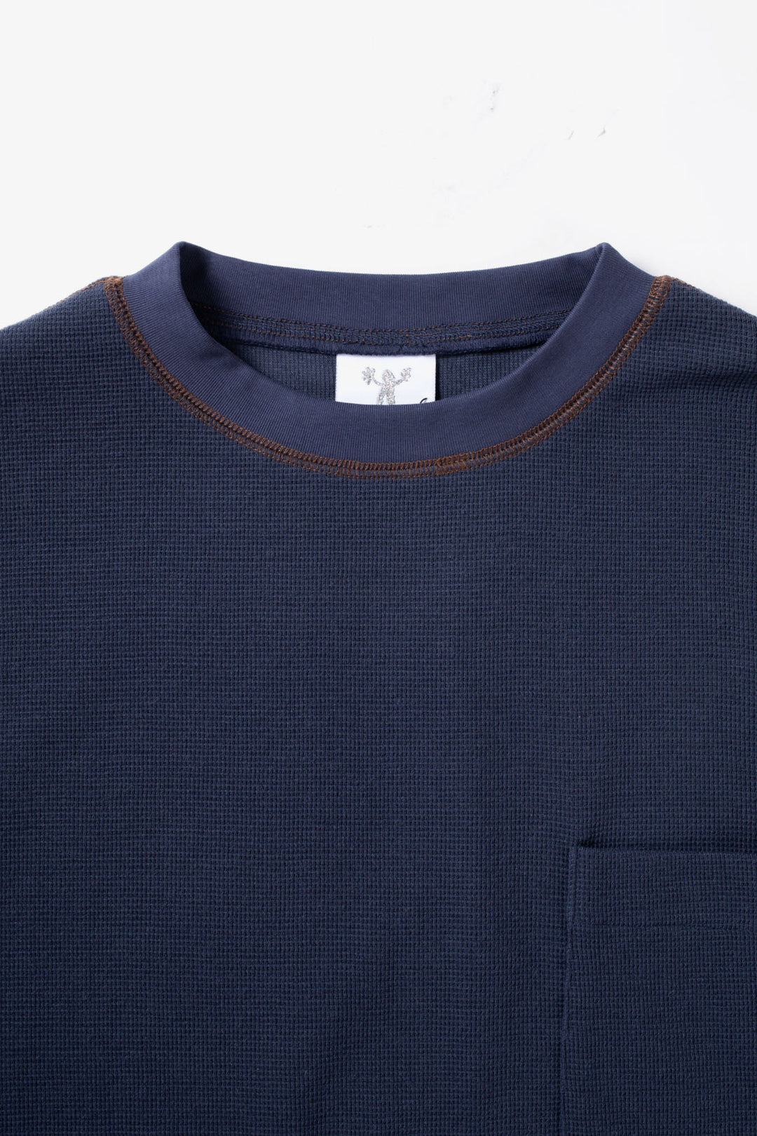 Candice - Waffle Pocket Tee - Navy