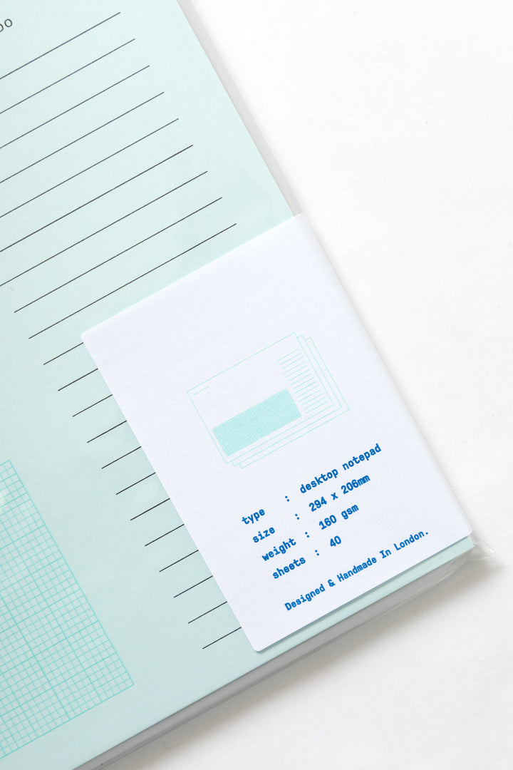 Before Breakfast - Desktop Notepad - Pale Blue