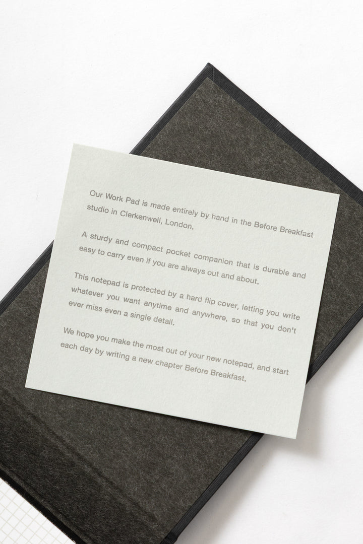 Before Breakfast - Work Pad - Black