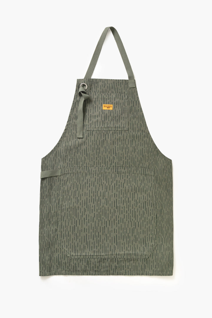 Service Works - Patterned Apron - Raindrop Green