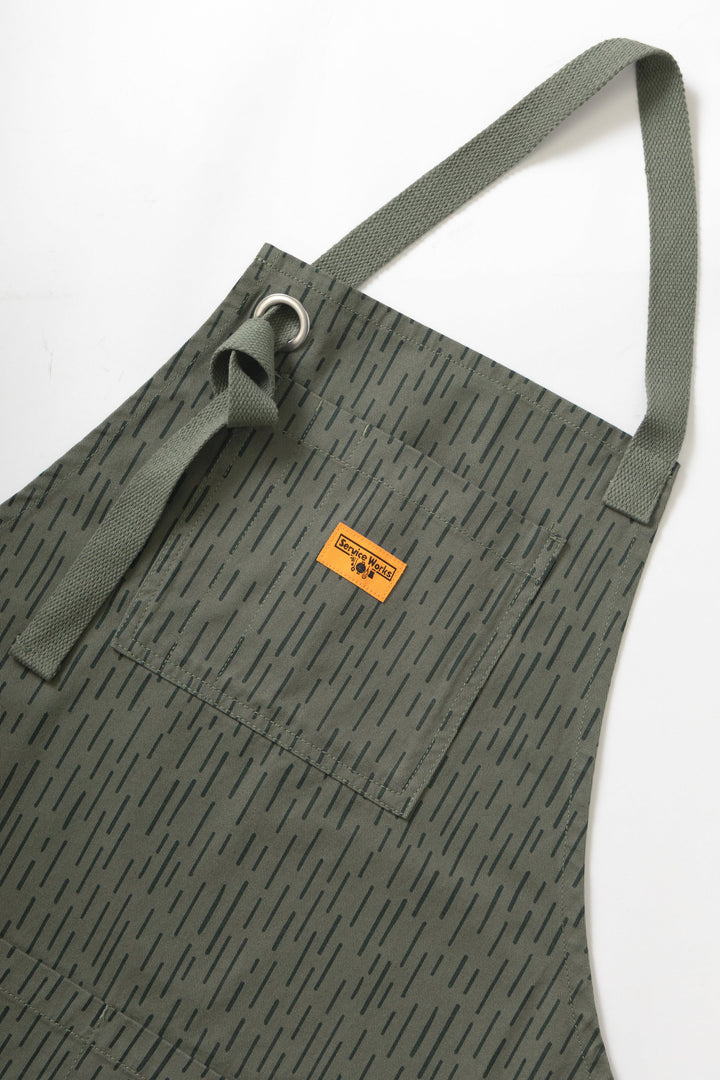 Service Works - Patterned Apron - Raindrop Green