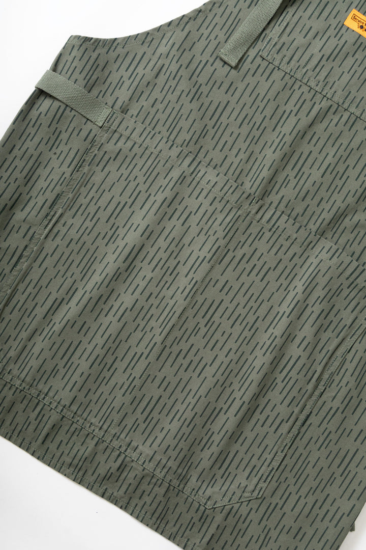 Service Works - Patterned Apron - Raindrop Green