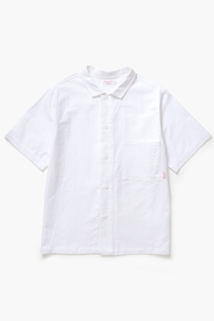 Blacksmith - 'Boxford' Short Sleeve Utility Shirt - White