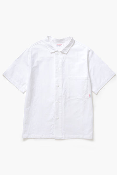 Blacksmith - 'Boxford' Short Sleeve Utility Shirt - White