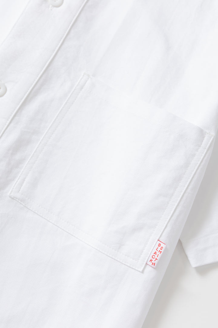 Blacksmith - 'Boxford' Short Sleeve Utility Shirt - White