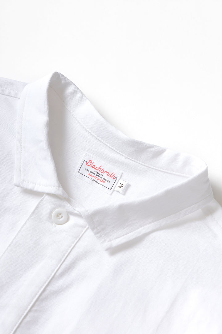 Blacksmith - 'Boxford' Short Sleeve Utility Shirt - White