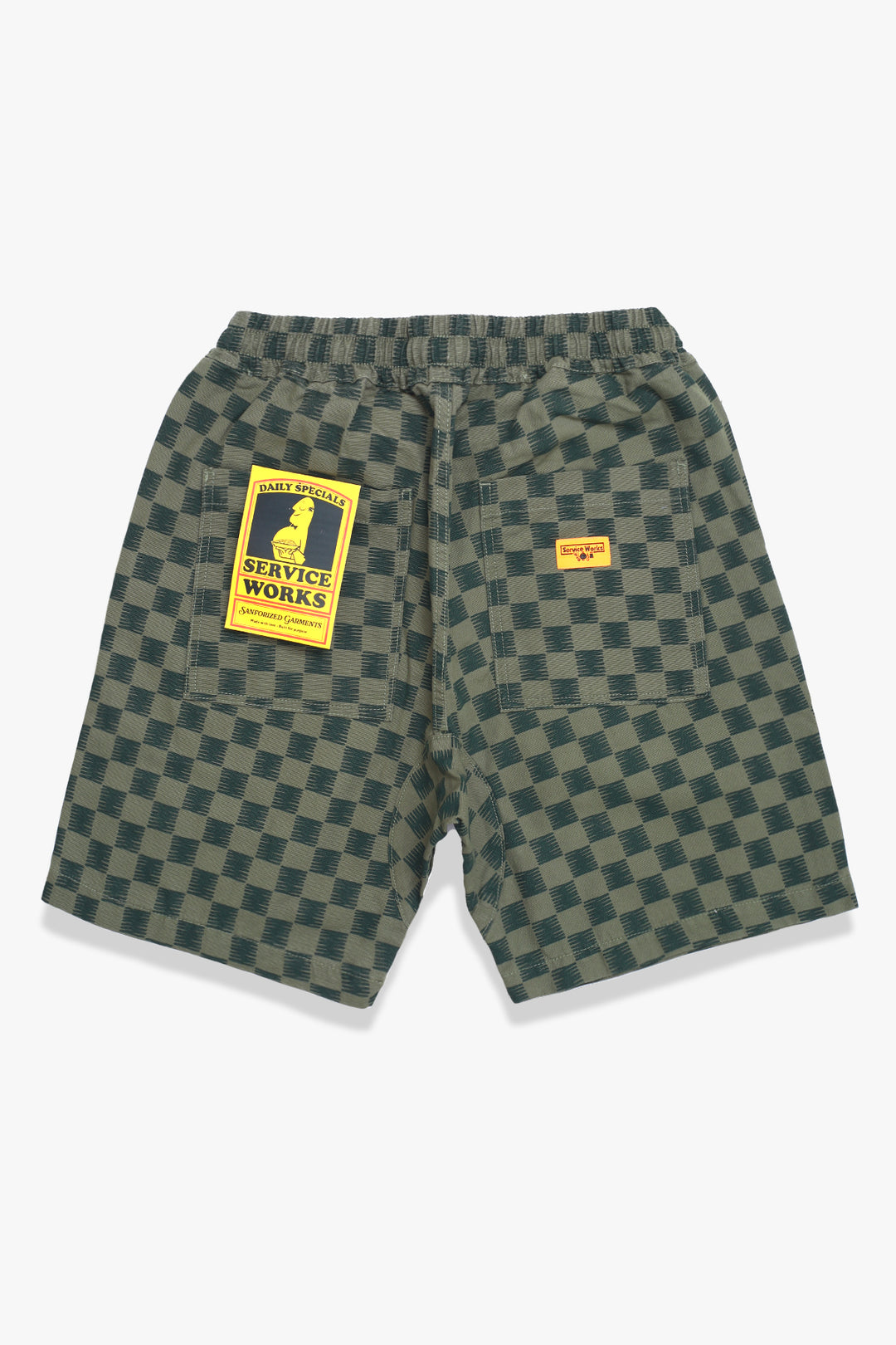 Service Works - Classic Chef Shorts - Green Checker