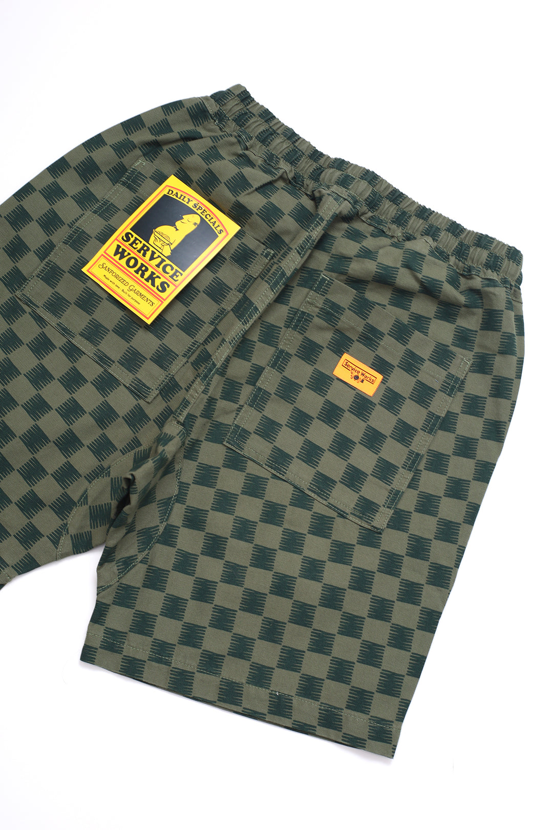 Service Works - Classic Chef Shorts - Green Checker