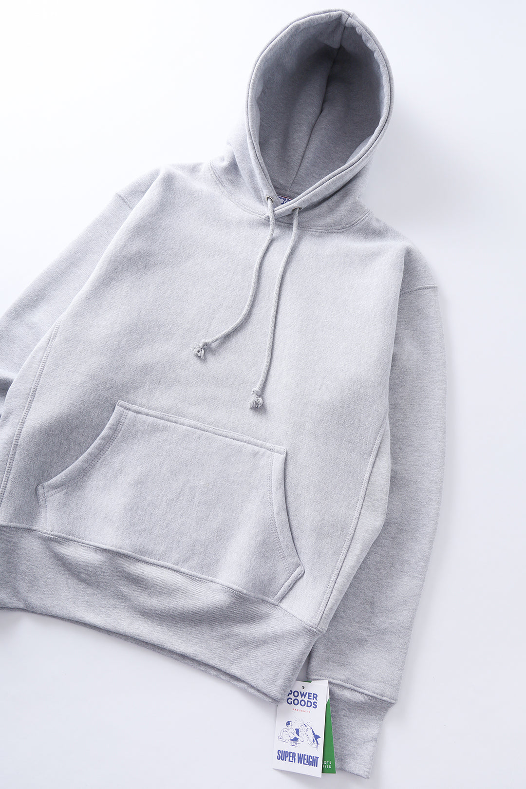 Power Goods - Super Weight Hoodie - Heather Grey