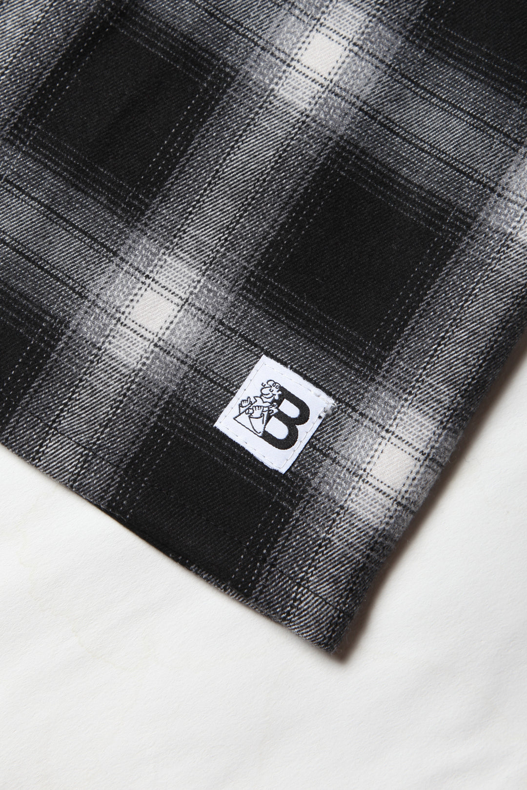 Blacksmith - Shadow Plaid Quarter Zip - Black/White