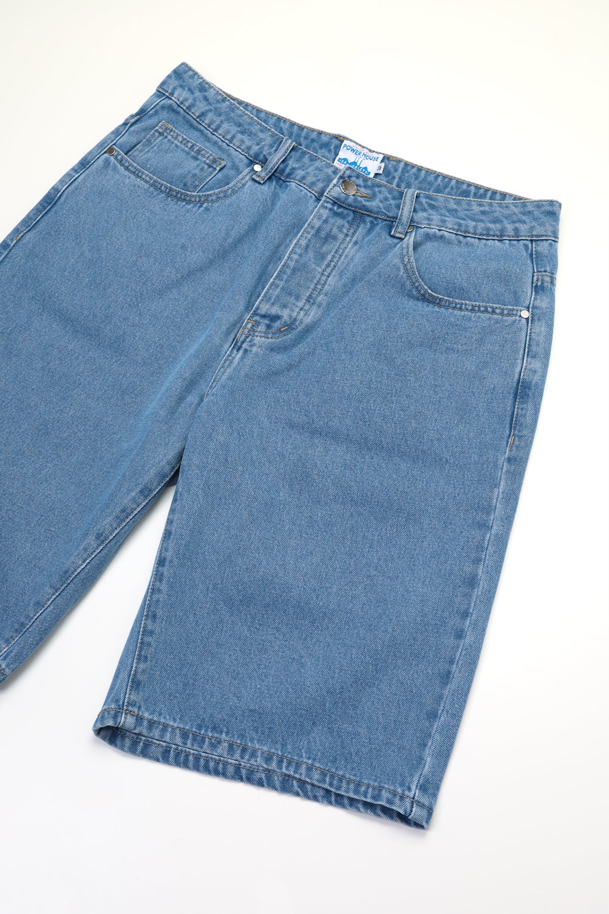 Power House - 90's Denim Shorts - Washed Blue