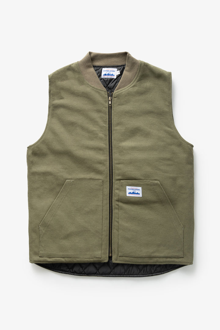 Power Goods - Canvas Work Vest - Olive