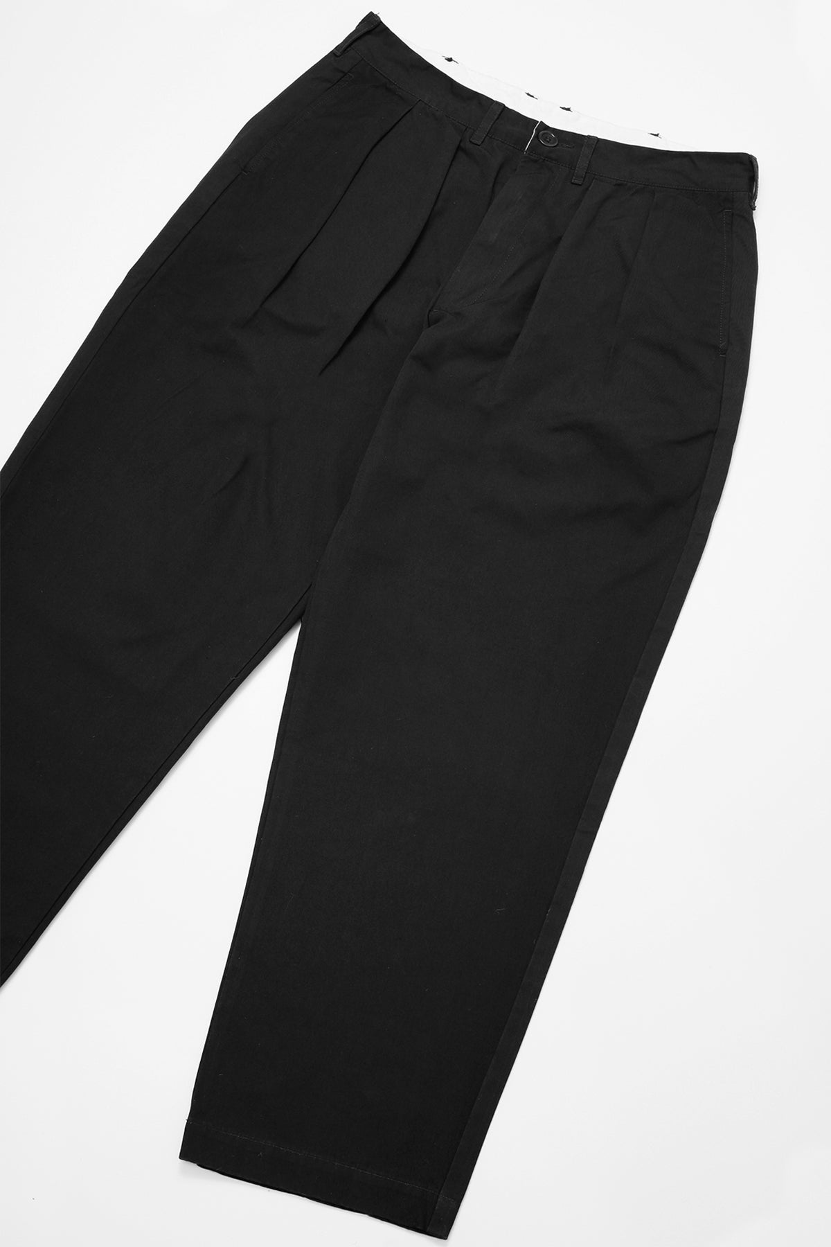 Garment-Dyed Pleated Sport Trouser in Stone AP Twill