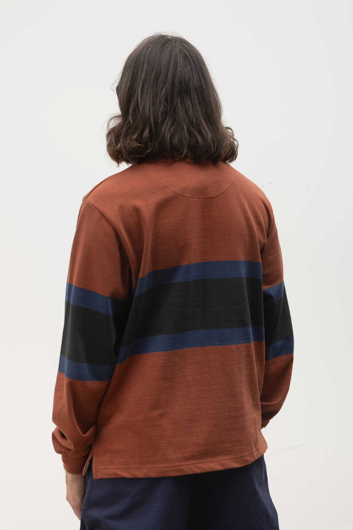 Opensider - Classic Rugby Shirt - Clay Tri-Stripe