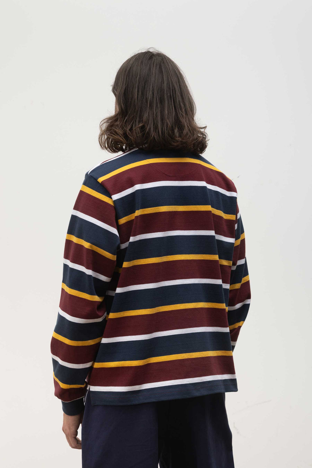 Opensider - Classic Rugby Shirt - Burgundy Multi-Stripe