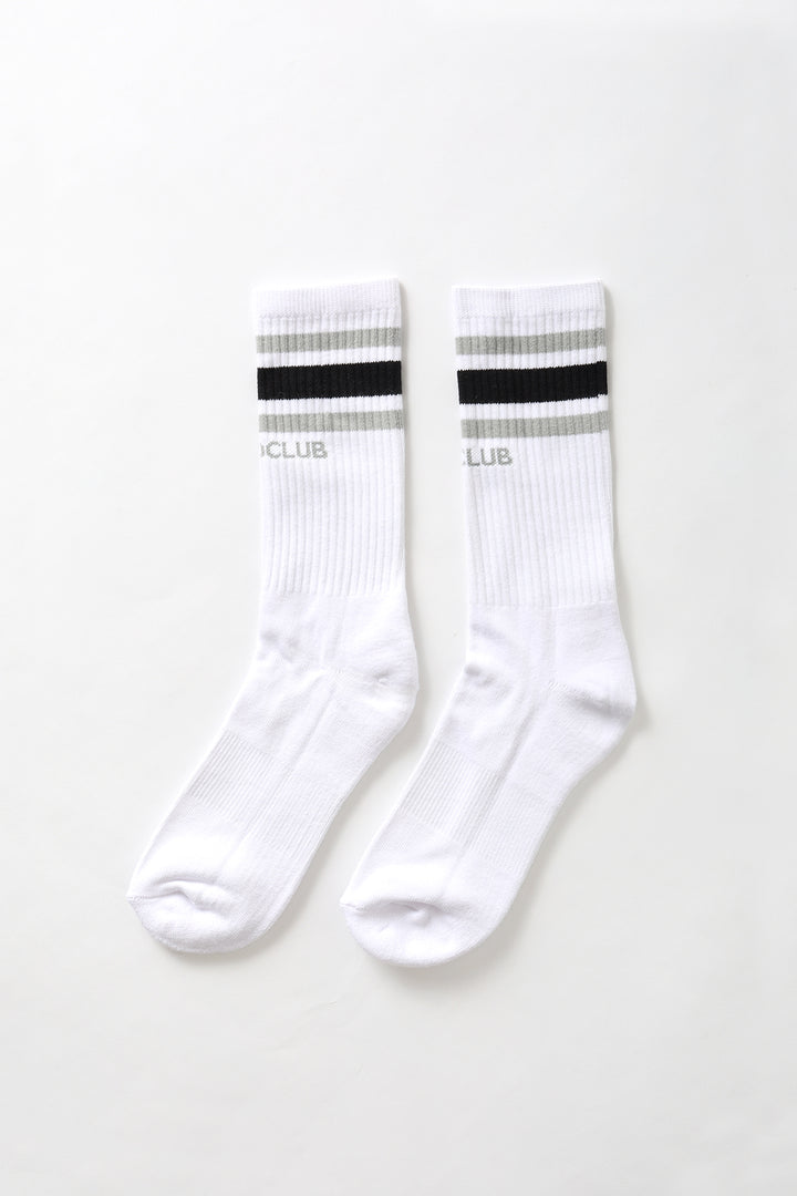 Pro Club - Striped Crew Socks - Grey/Black