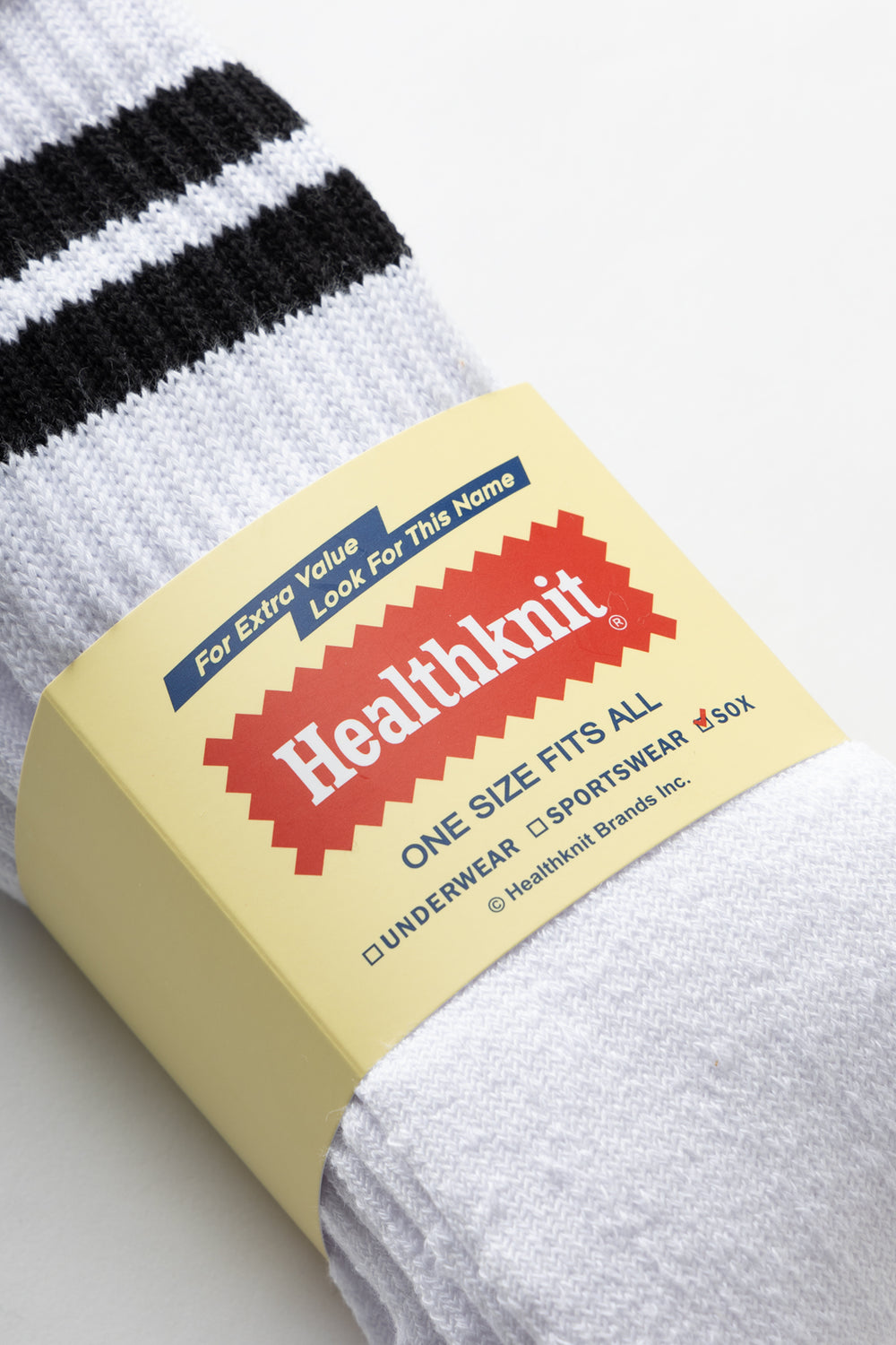 Healthknit white multi (black, navy, grey) sock