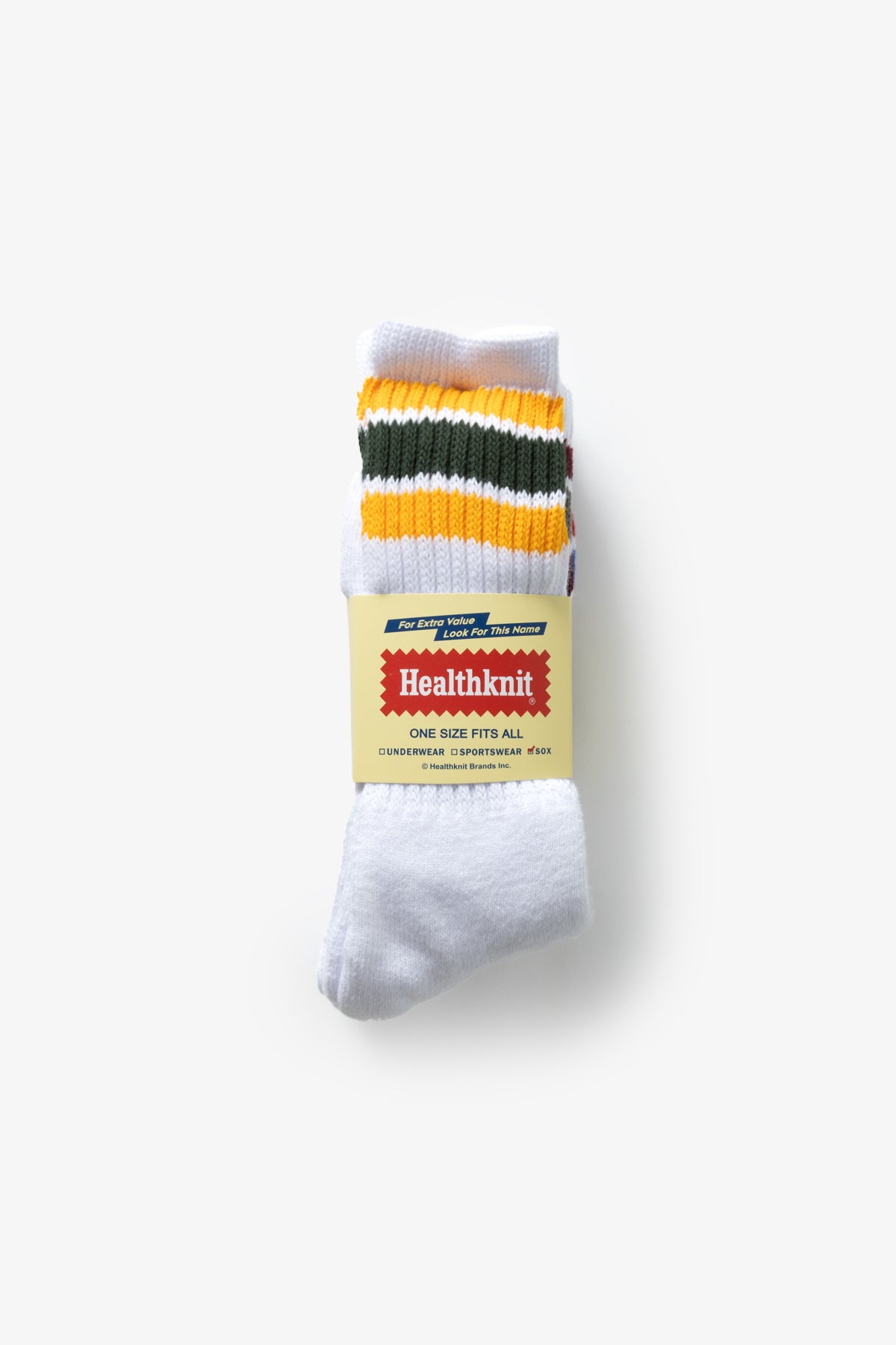 Healthknit - 3 Pack Crew Socks - White Multi Stripe – Blacksmith Store
