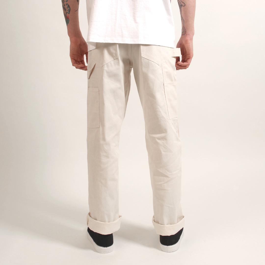 Ace Drop Cloth Tradesman Carpenter Pants - White