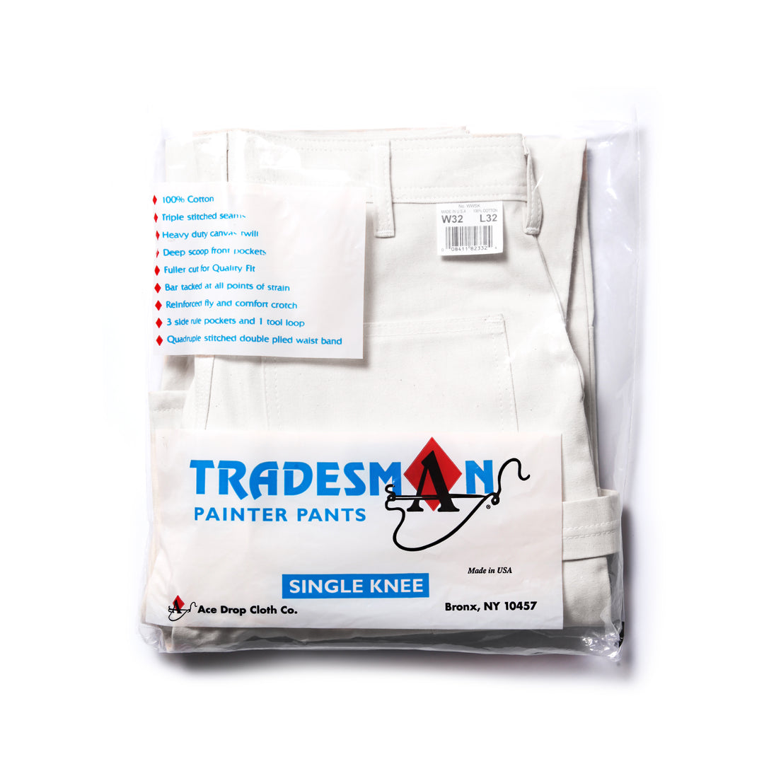 Ace Drop Cloth Tradesman Carpenter Pants - White