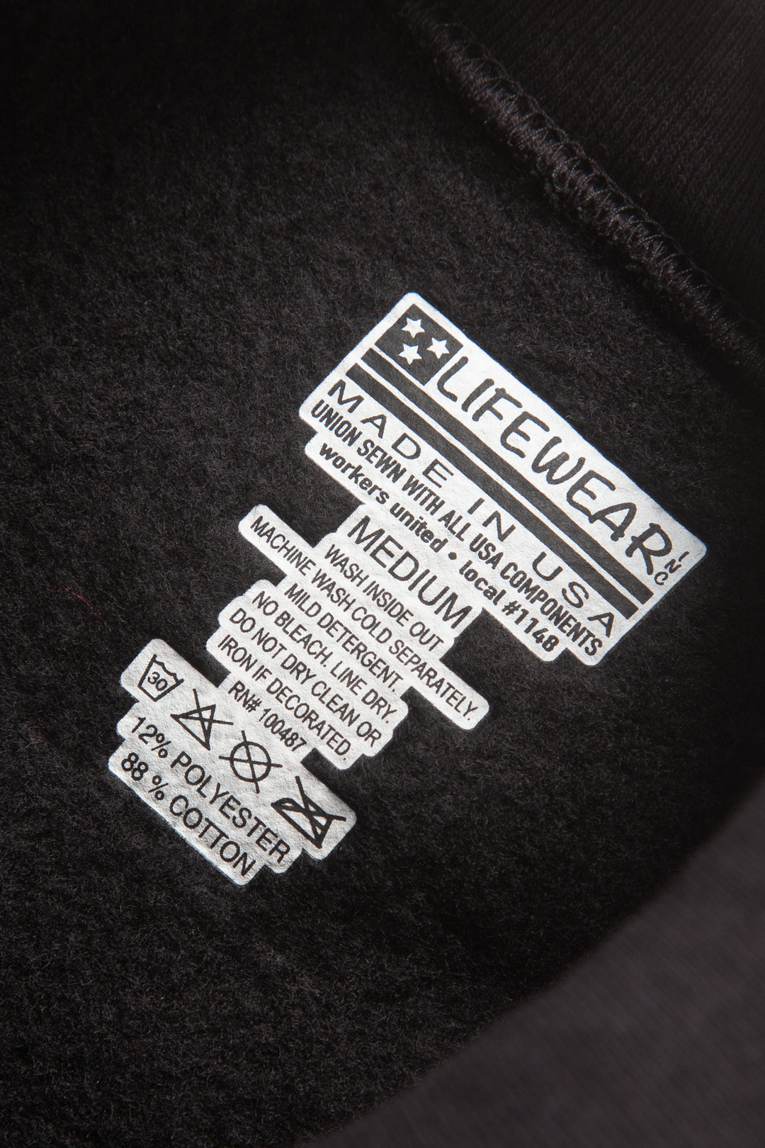 Lifewear USA - 12oz Hoodie - Black