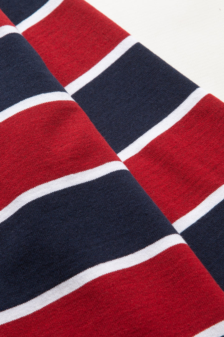 Blacksmith - Yarn Dye Striped Rugby - Red/Navy
