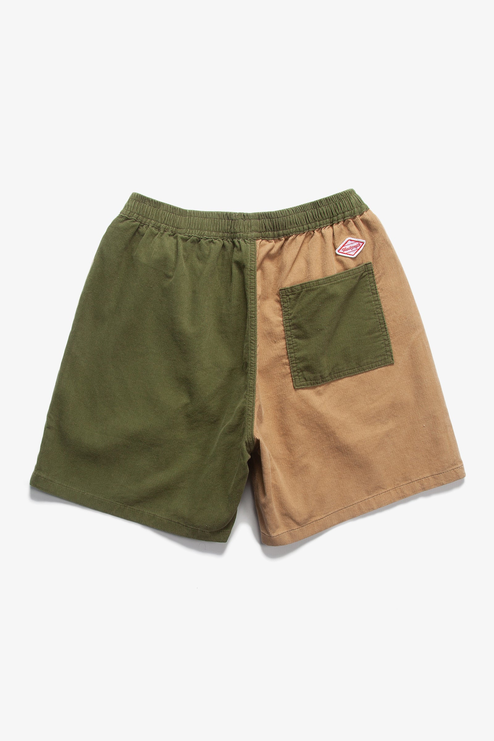 Blacksmith - Corduroy Easy Shorts - Olive/Tan