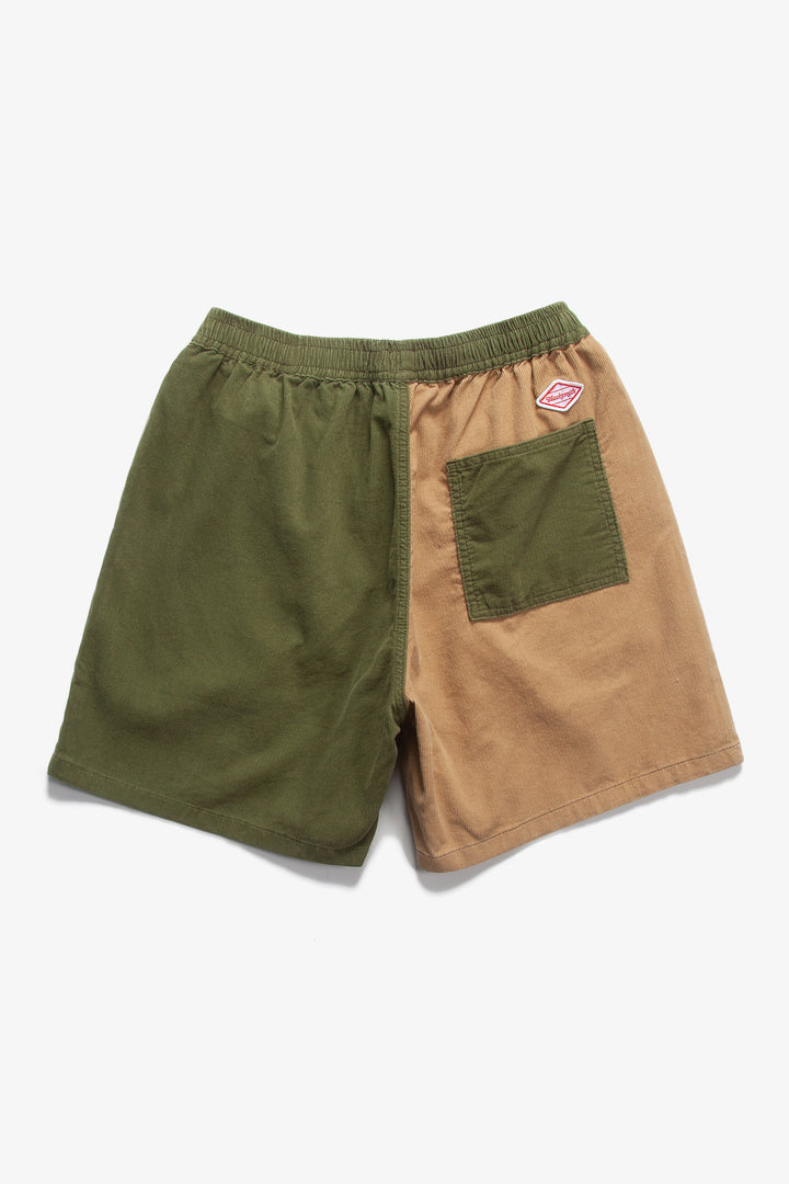 Blacksmith - Corduroy Easy Shorts - Olive/Tan