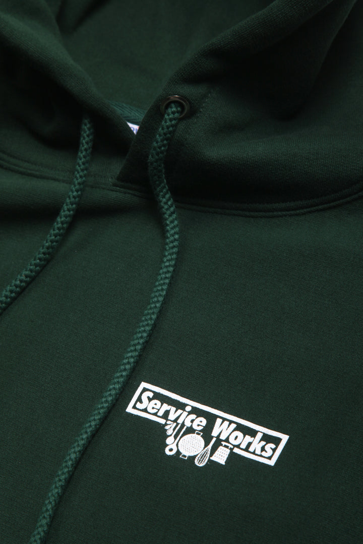 Service Works - Heavyweight Logo Hoodie - Forest Green