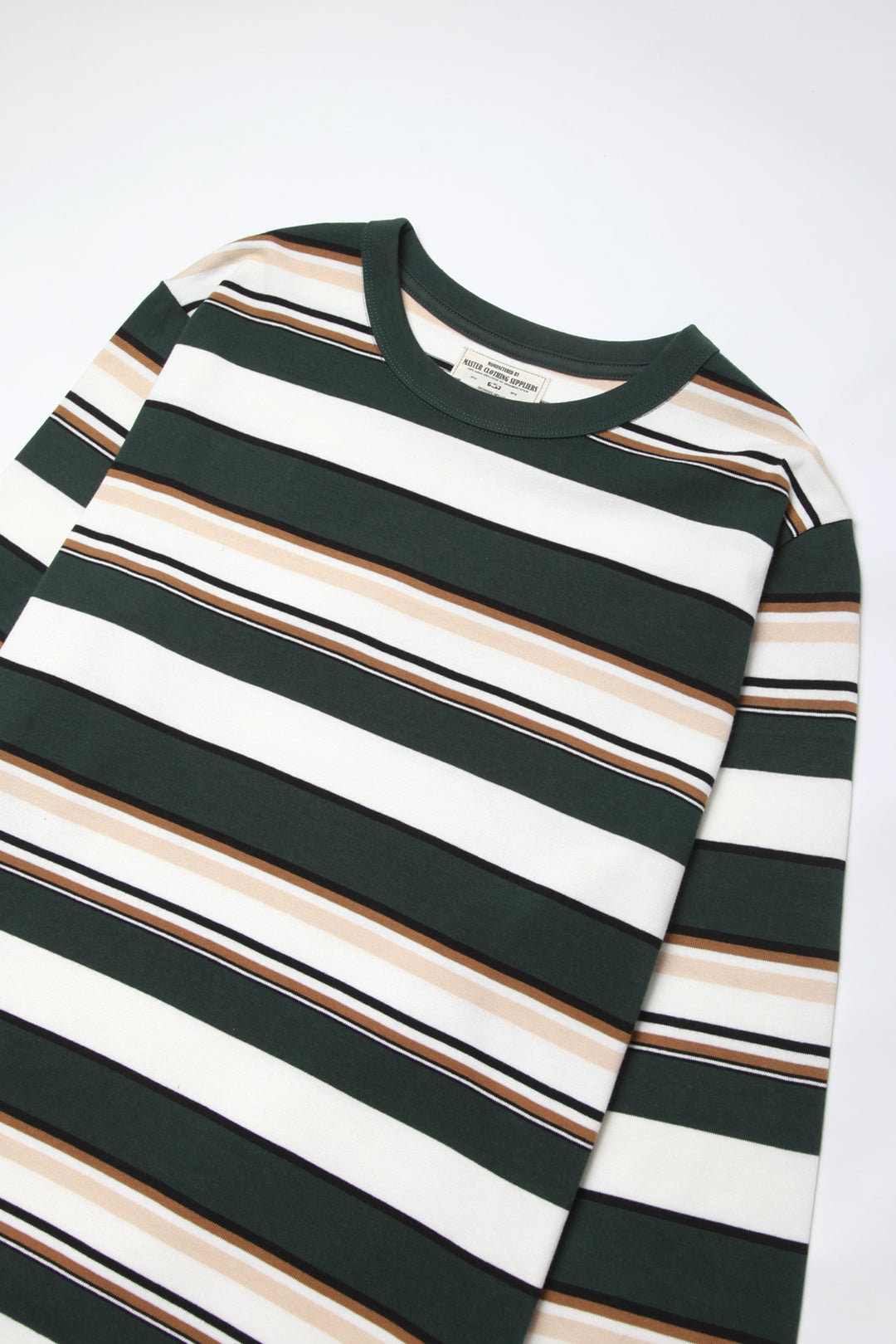 Okonkwo MFG - Long Sleeve Striped Tee - Green/White