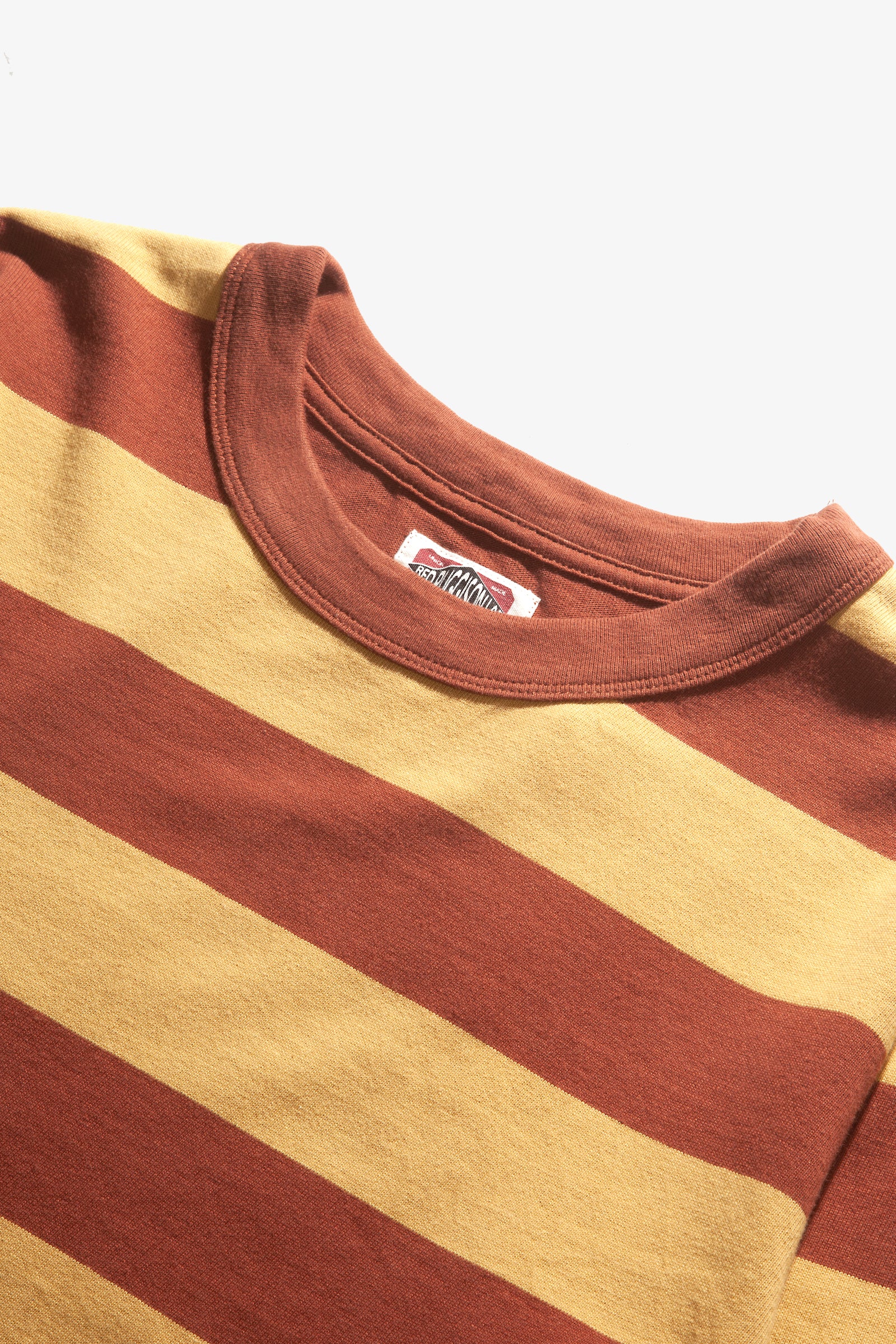 Red Ruggison - Border Long Sleeve T-Shirt - Yellow/Brown
