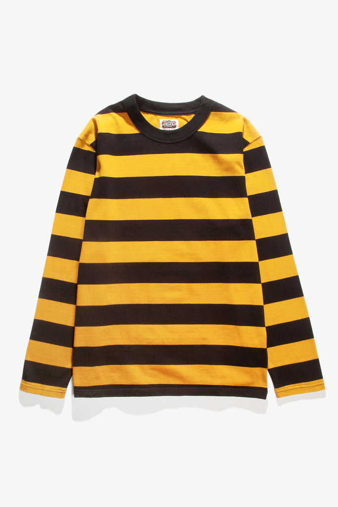 Yellow and black sales striped long sleeve shirt