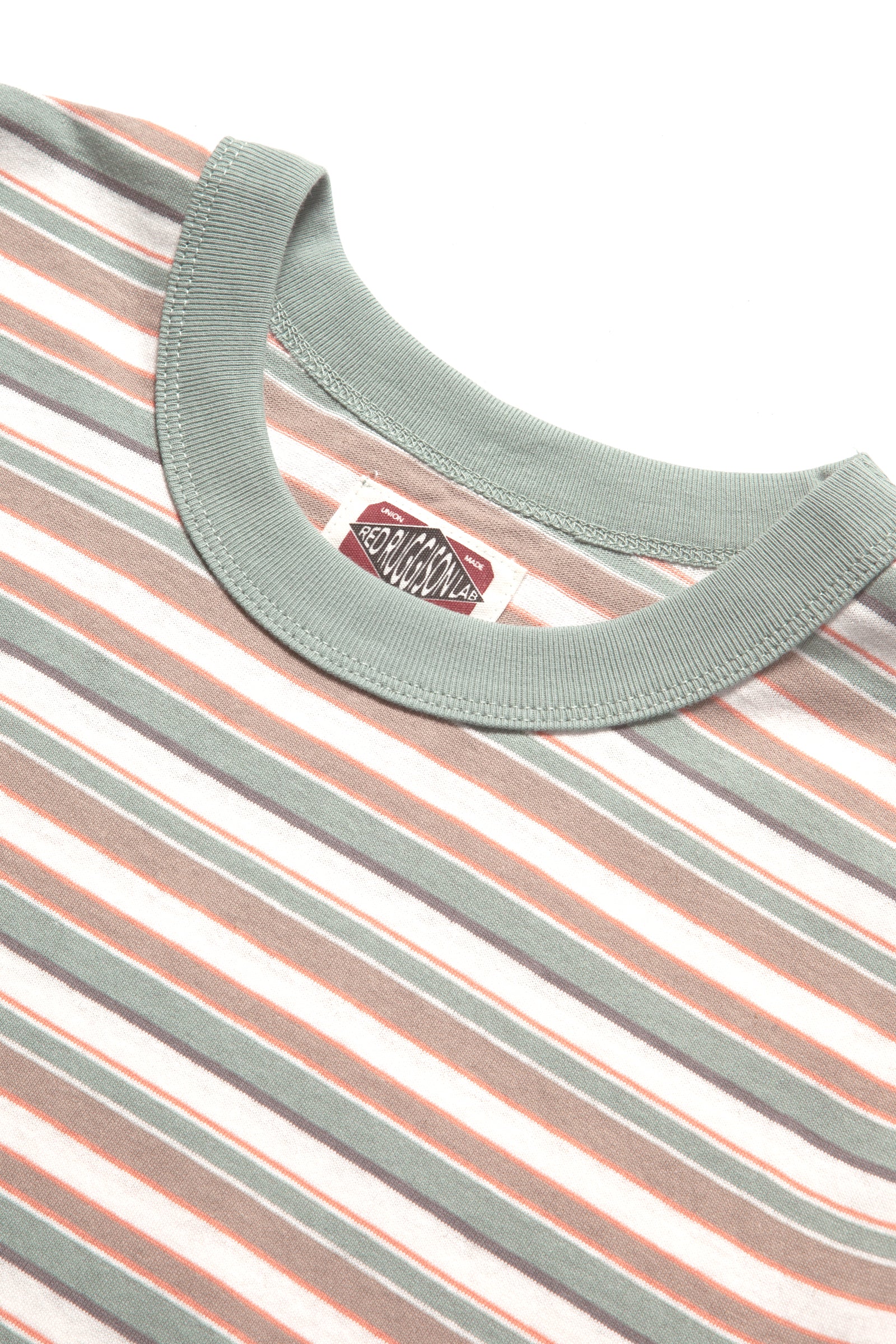 Red Ruggison - 90's Striped T-Shirt - White/Mint