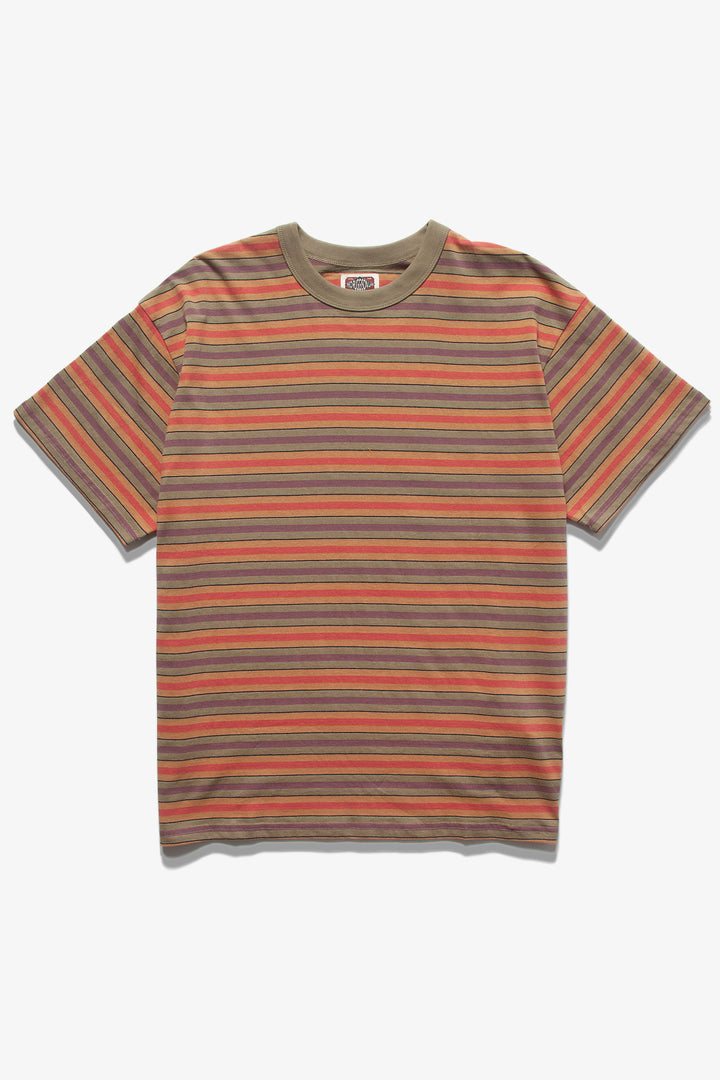 Red Ruggison - 90's Striped T-Shirt - Moss/Yellow