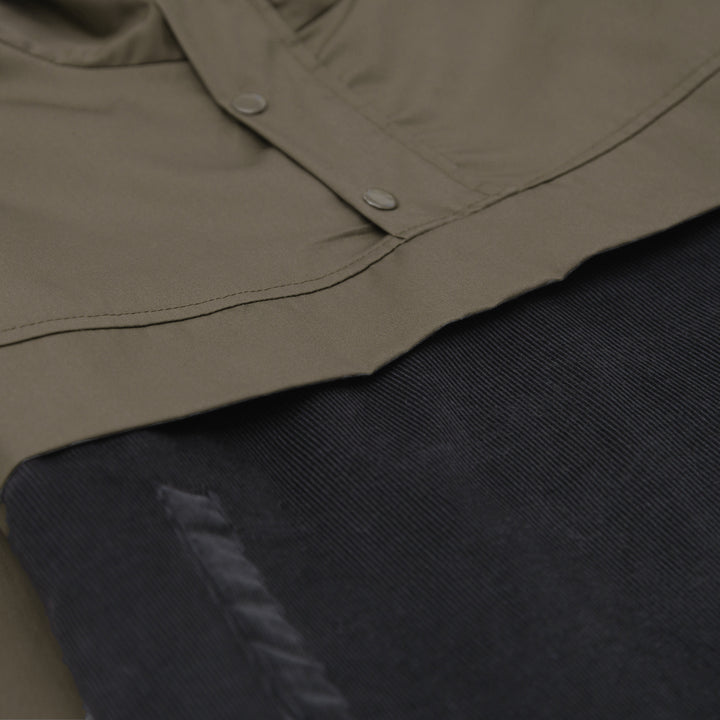 Blacksmith - Two Tone Corduroy/Canvas Pullover - Olive